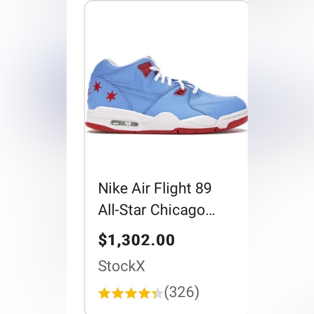 NIKE AIR FLIGHT 89 ALL-STAR CHICAGO Sneakers Sz 9.5